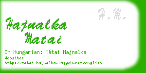 hajnalka matai business card